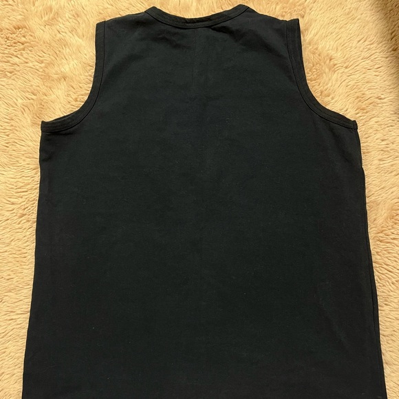 soft navy blue cotton sweater vest - Picture 2 of 3